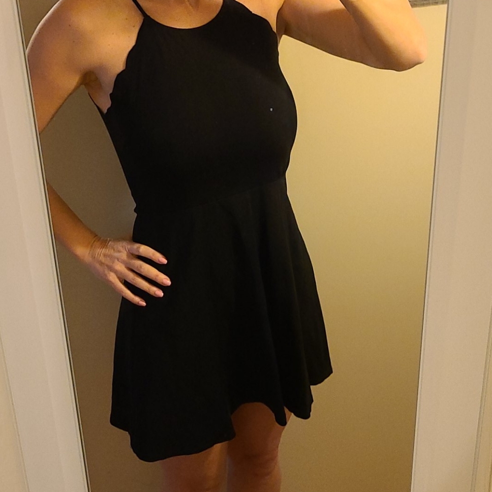 Nine britton black cocktail dress with high neck
